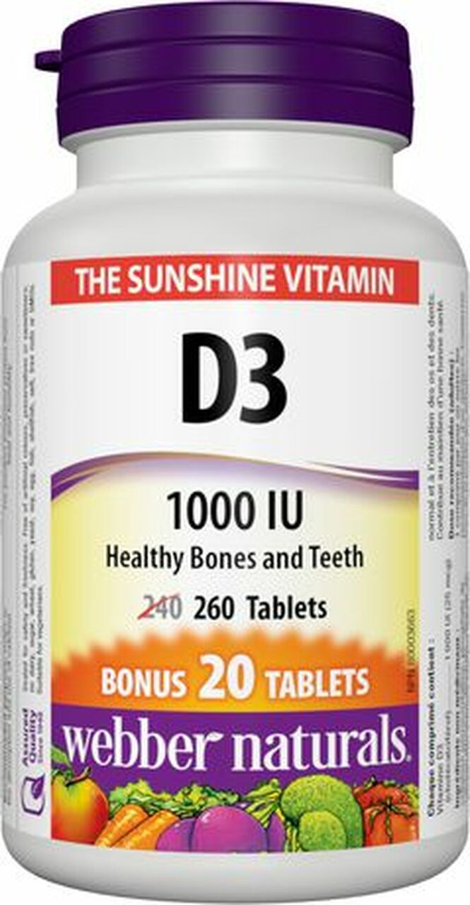 Webber Vit D3 1000iu Bns Tabs |  260'S Tablets